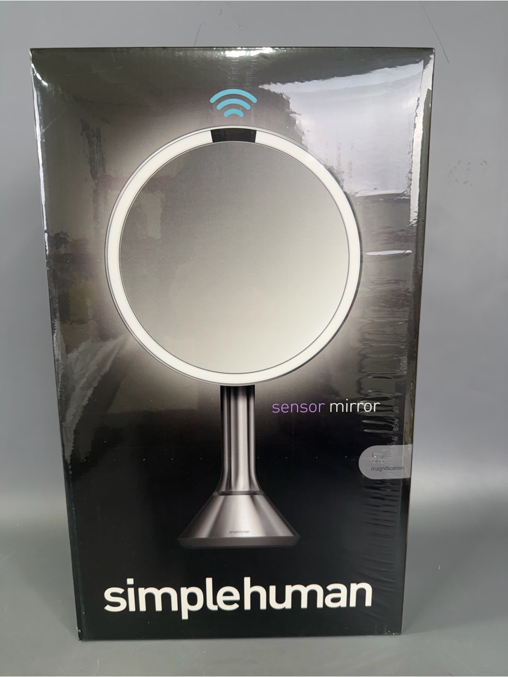 simplehuman Silver LED Sensor Vanity Mirror big size New